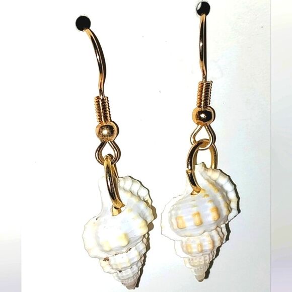 Beautiful seashell dangle earrings for girls and women - Picture 1 of 5